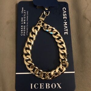 💎 NEW Icebox x Case-Mate Cuban Link Phone Wristlet Gold